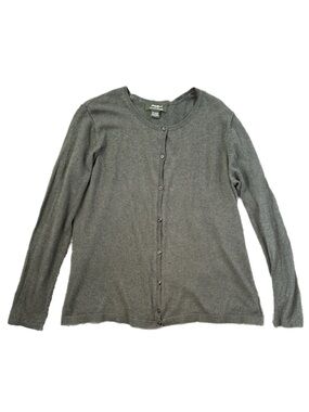Eddie Bauer Cotton Cashmere Button Up Sweater